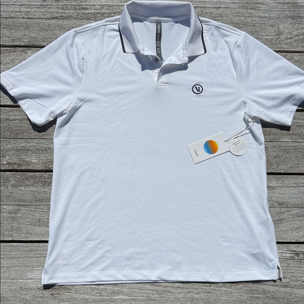 VUORI Gamepoint Polo – White Size medium NWT